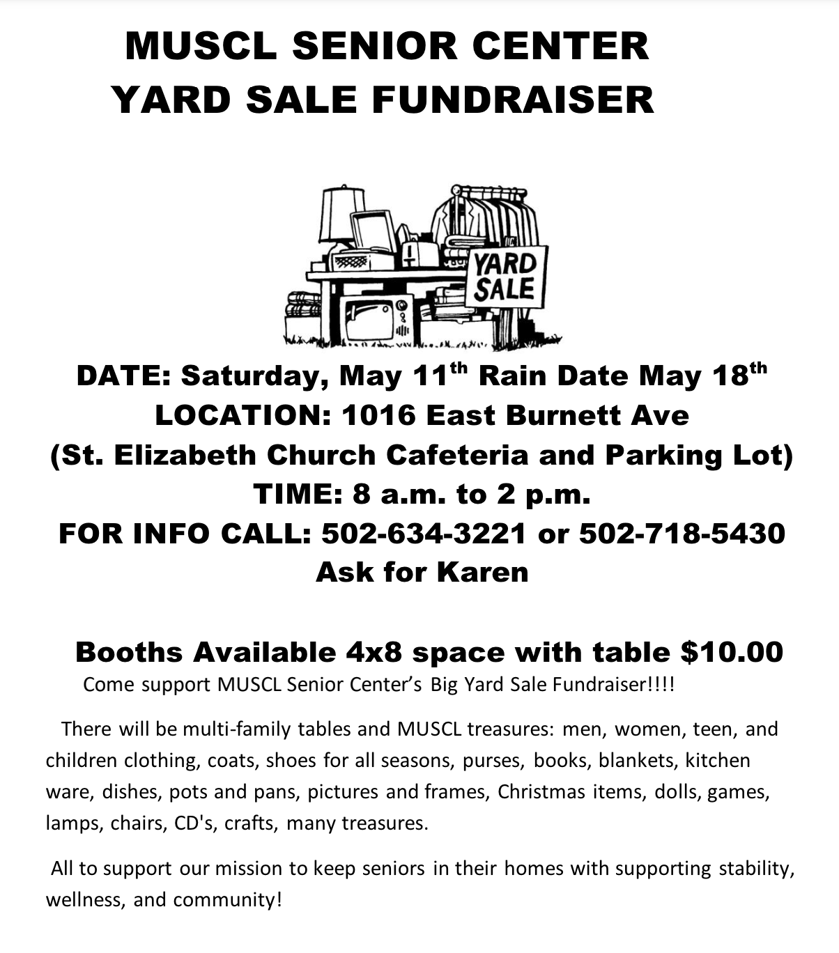 MUSCL Yard Sale