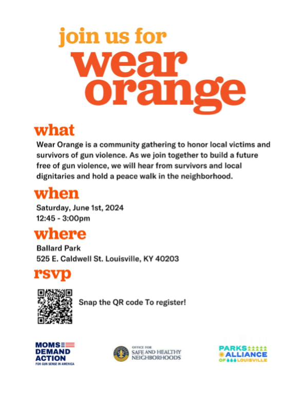 join us for Wear Orange