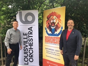 Maloney and Graham at Zoo Roarchestra announcement