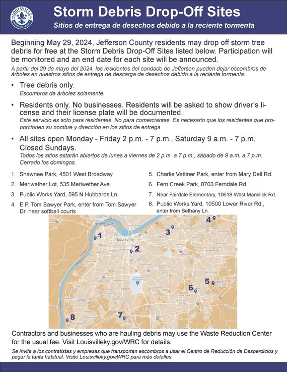Multiple Tree Debris Drop-Off Sites Open!