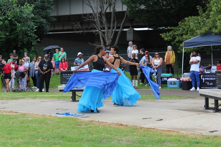 Dancers at the Unveiling of the In Our Elder's Footsteps Art Instillation