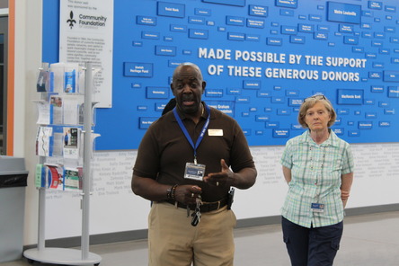 Goodwill CEO Amy Luttrell and Emery Scott Lee Talk with Constituent Tour Guests