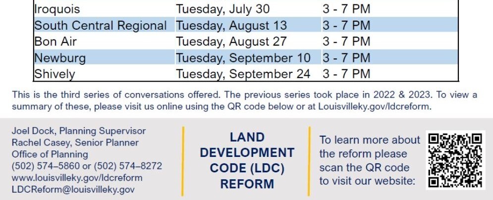 Dates for Zoning Matters: conversation with a planner July 30 next