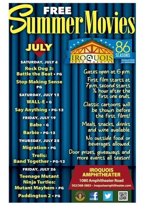 Iroquois Free Movie Nights