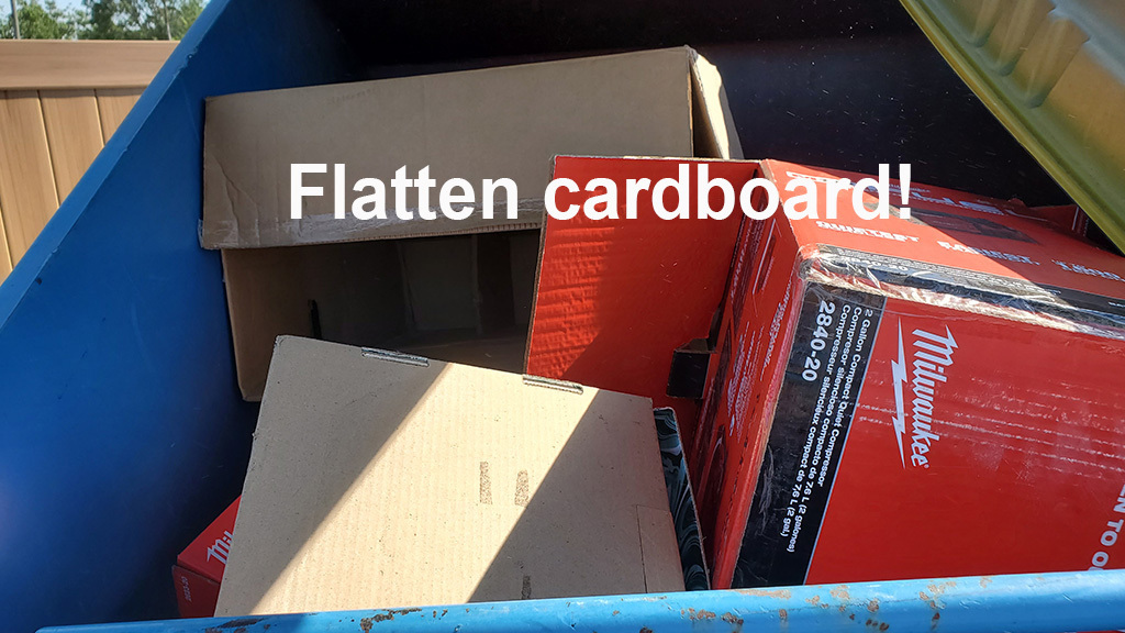 flatten cardboard