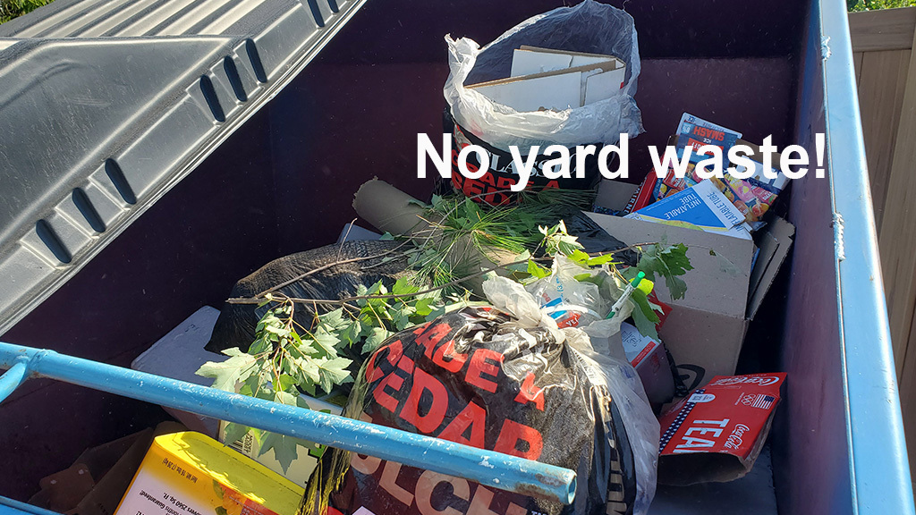 no yard waste