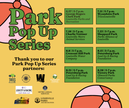 Park Pop Up Series List of Events
