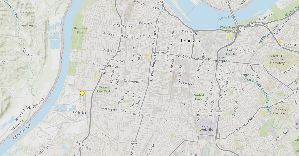AOJ Sensor on AirNow Map