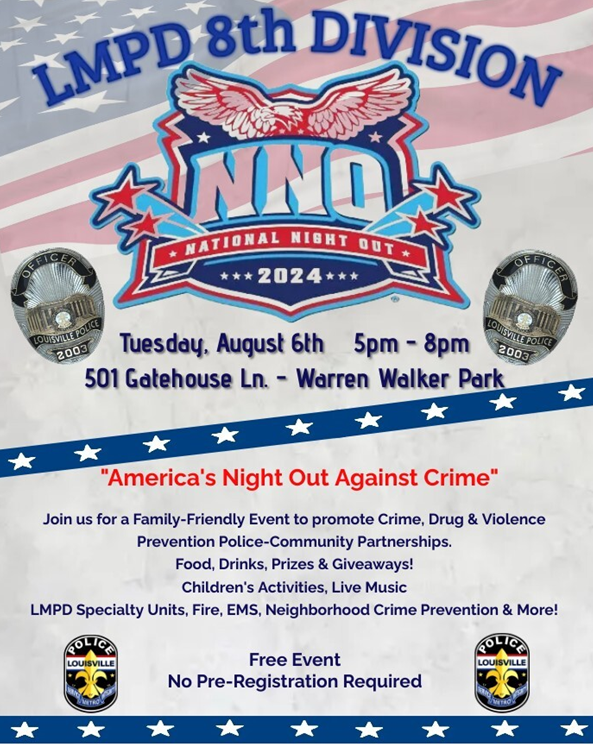 Flyer for National Night Out LMPD 5th Division