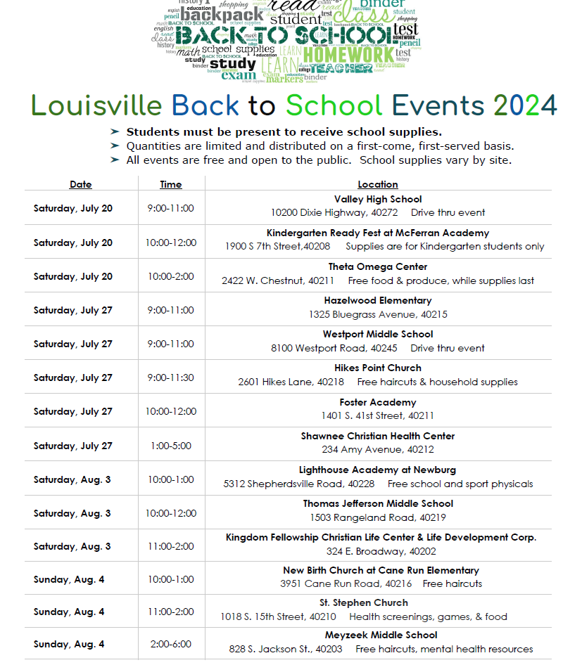 Back to school English flyer