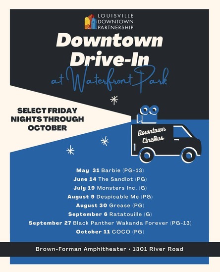 Flyer for Downtown Drive-in at Waterfront Park