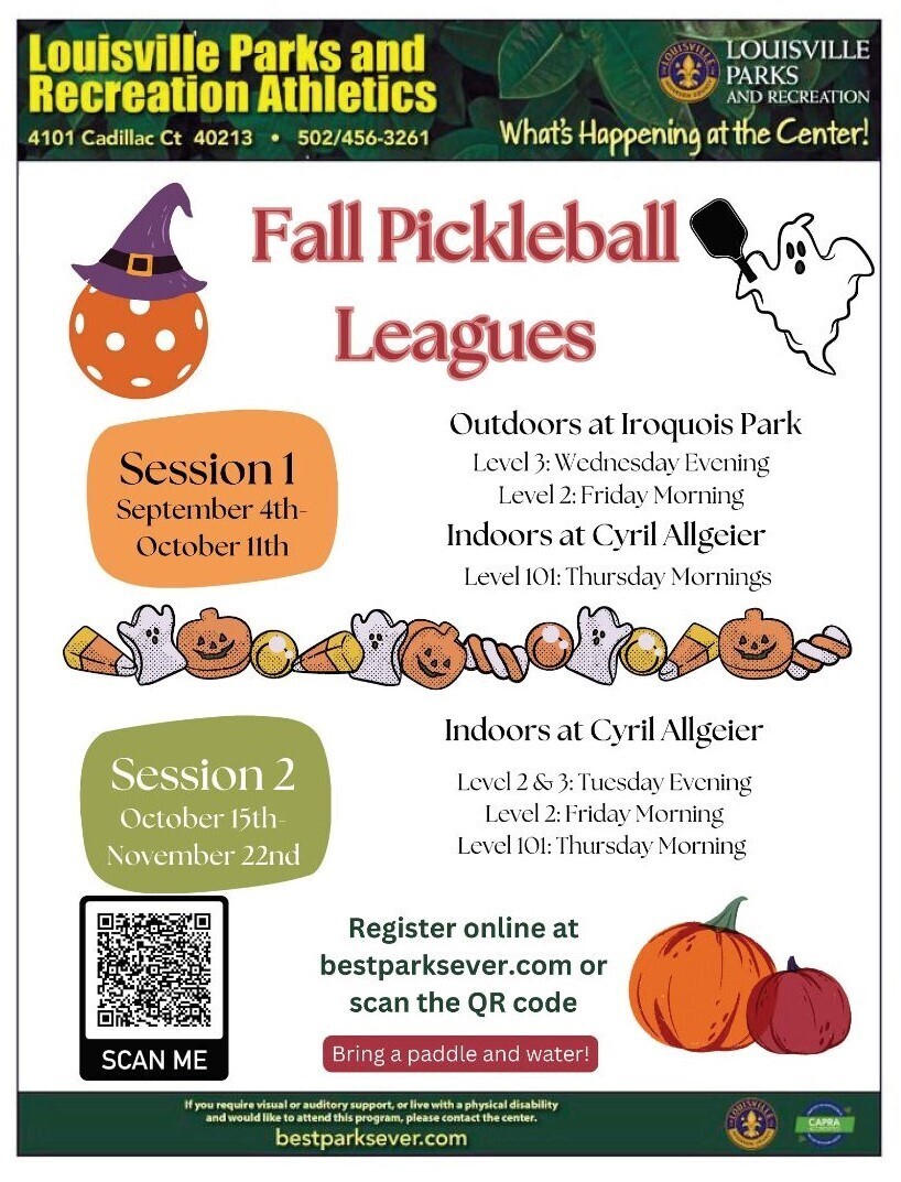 Parks pickleball signups poster