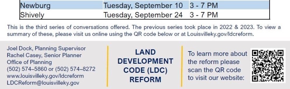 Zoning matters dates