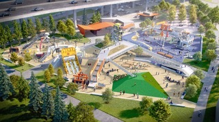 Waterfront park playport