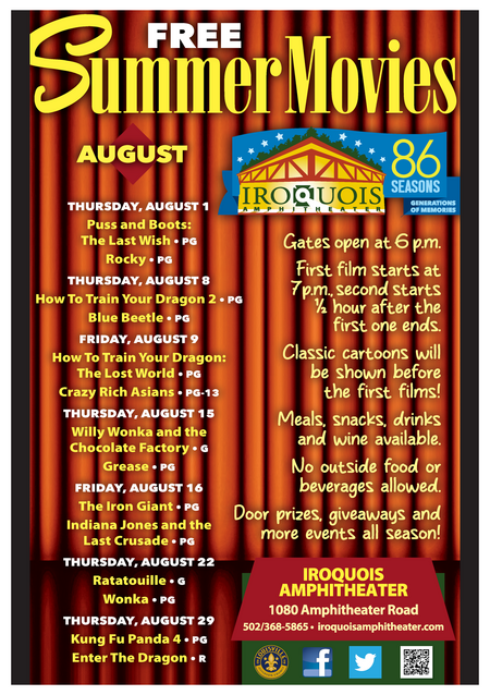 Free Movies at the Iroquois Amphitheater