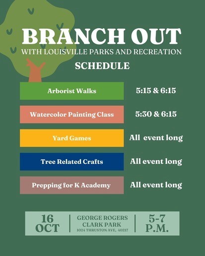 Branch out information Oct. 15 events at GRCP