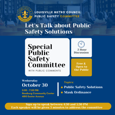 Special public safety committee mtg 10 3