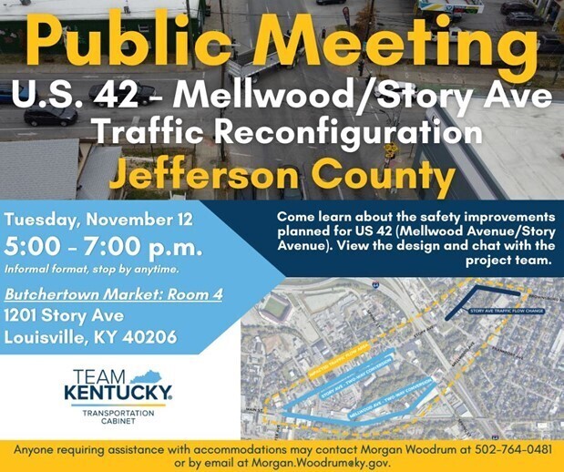 US 42 Mellwood Story Ave Public Meeting graphic