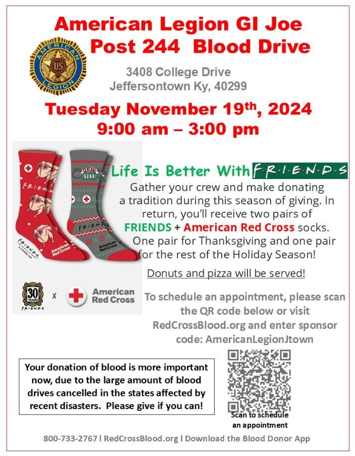 American Legion Post 244 Jtown's Blood Drive