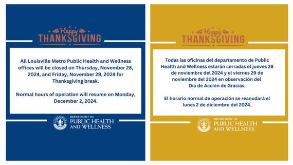 Thanksgiving Hours