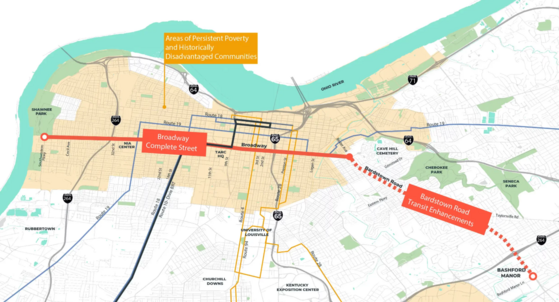 Broadway All the Way Location Map