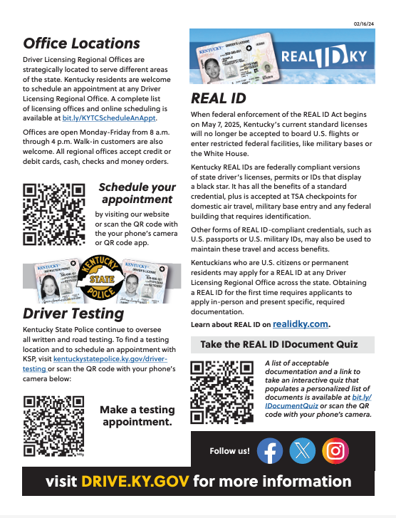 Real ID information