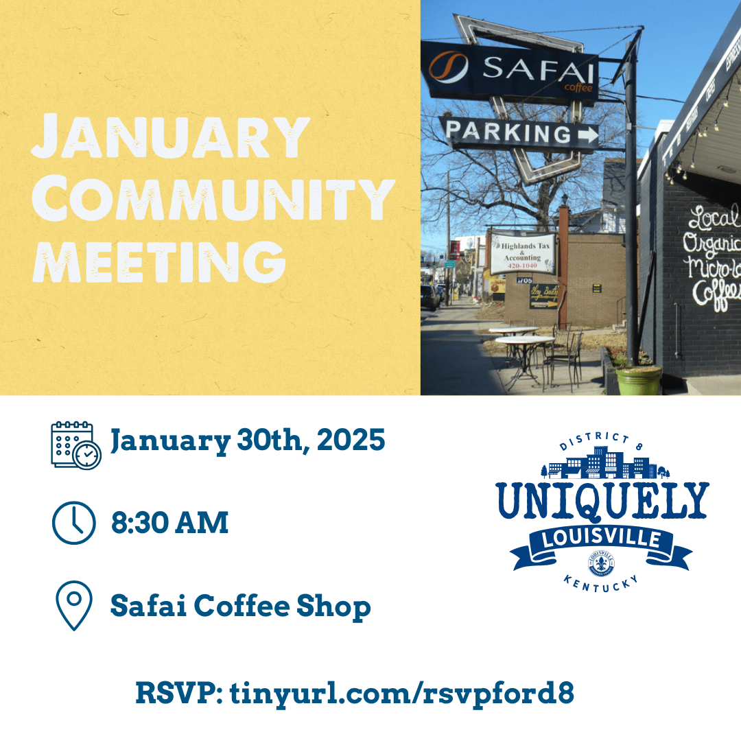 January Community Meeting Graphic