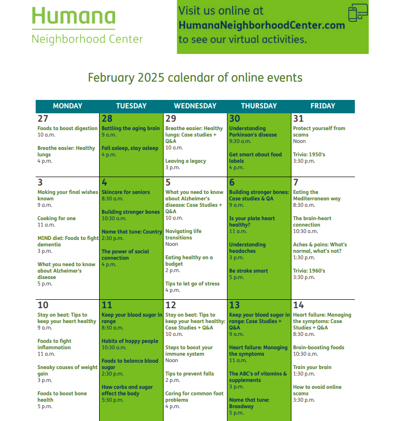 HNC virtual offerings 