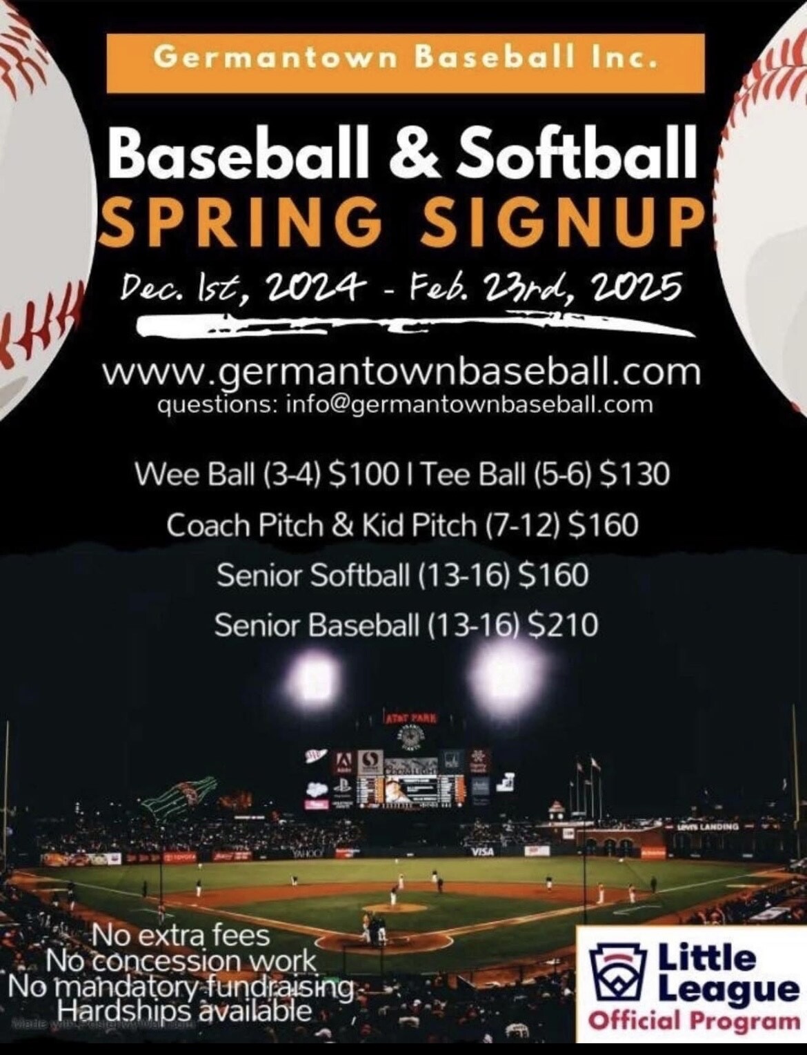 Germantown Baseball Signups