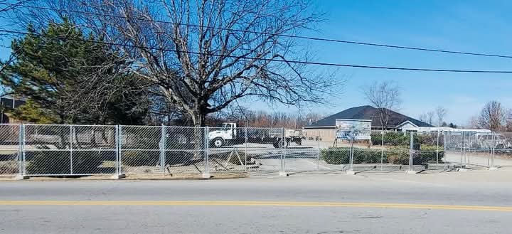 Fern Creek Library Construction Fence Up