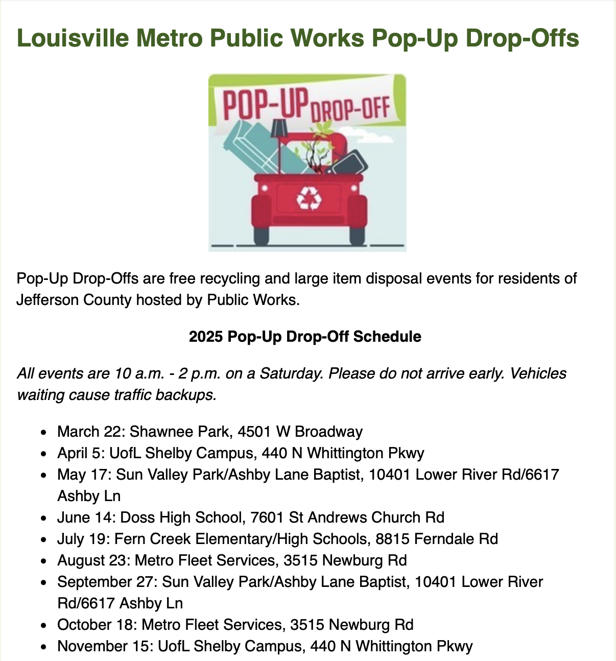 Pop Up, Drop Off 2025