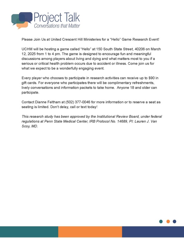 Project Talk: Conversations that Matter