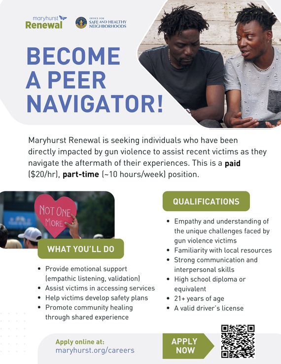 Maryhurst Peer Navigator Flyer