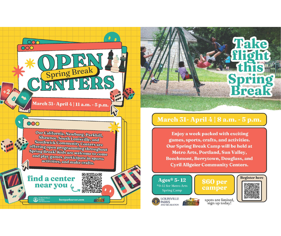 Keep kids busy with Louisville Parks and Rec Spring Break Camps and Community Centers