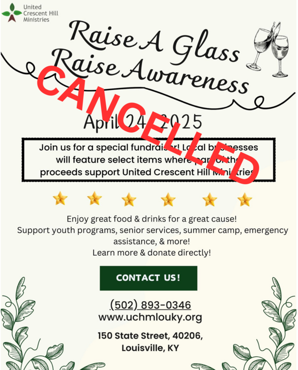 CANCELLED: RAISE A GLASS RAISE AWARENESS