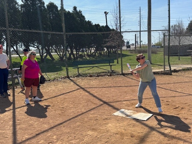senior softball practice