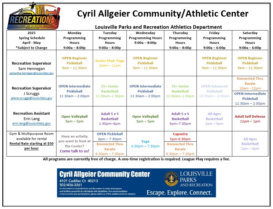 Cyril Allgeier CC April May calendar