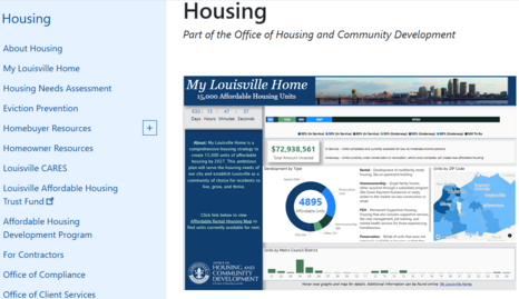 housing dashboard