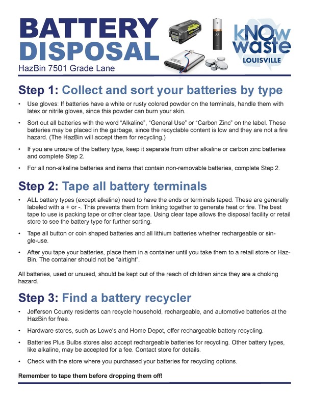 Be Battery Smart: Recycle Safely!