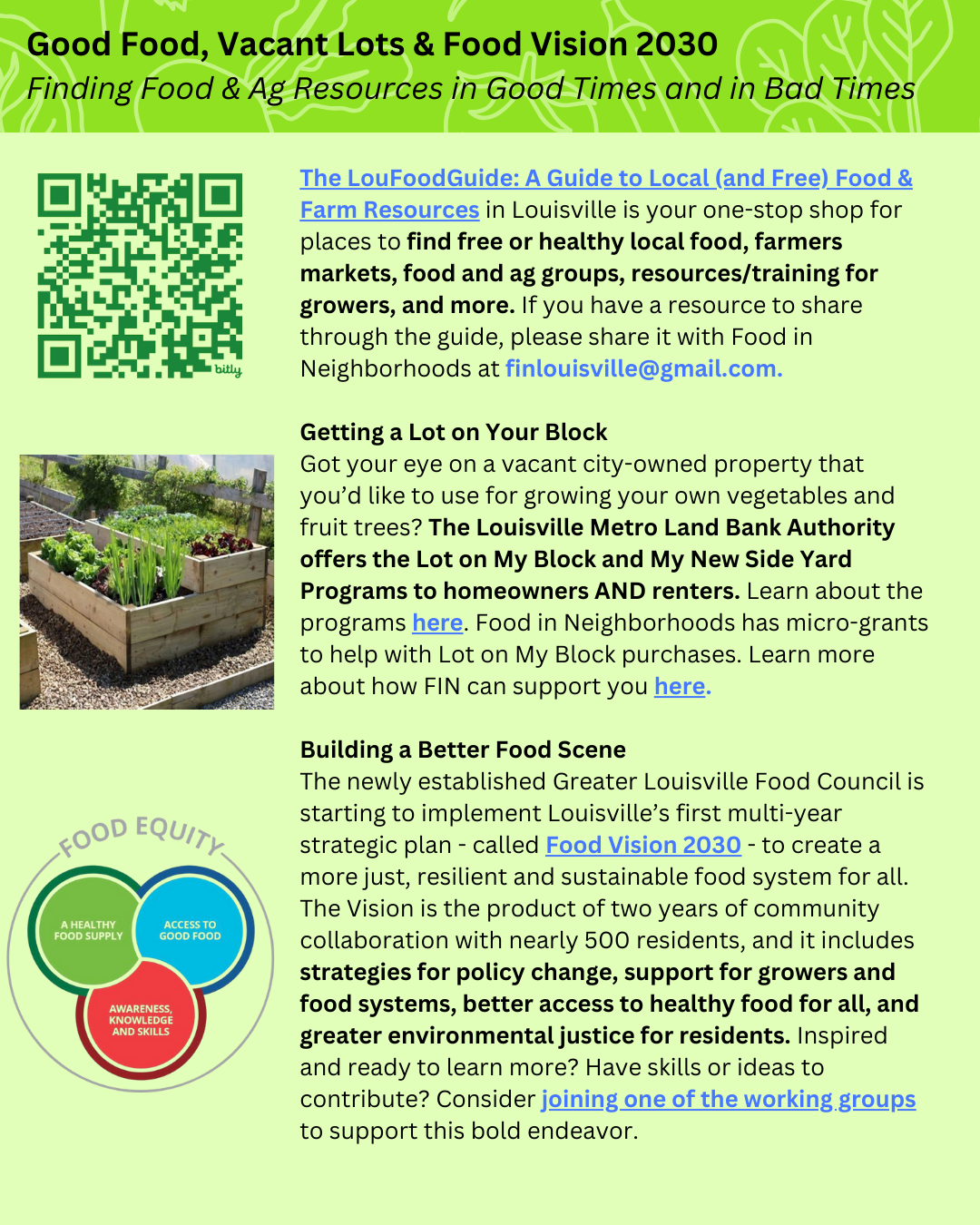 Food In Neighborhoods