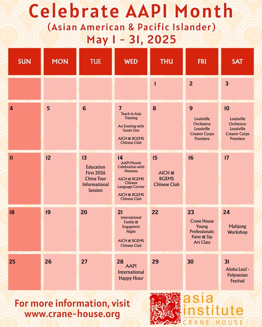 AIC AAPI Heritage Month Celebration Calendar