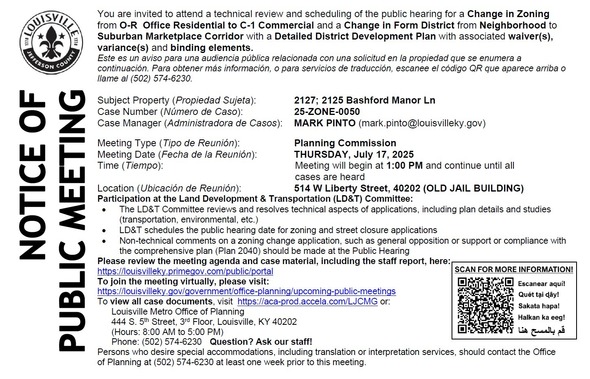 2127 Bashford Manor notice for 7 17