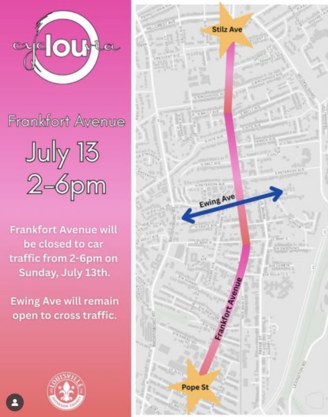 Cyclouvia on Frankfort Avenue – Sunday, July 13!