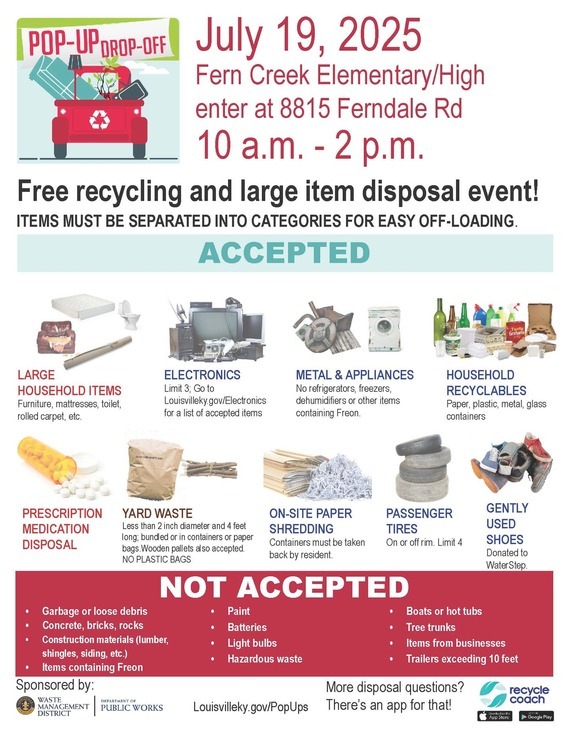 Pop-Up Drop-Off event July 19