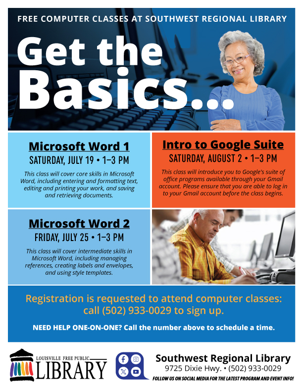 Computer Classes at Southwest Library