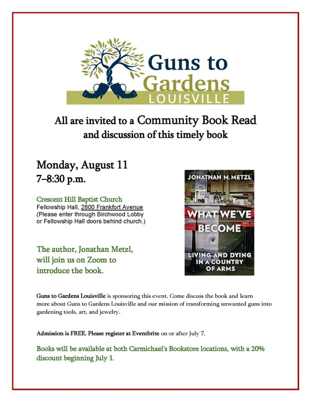 Guns to Gardens Louisville Community Book Read