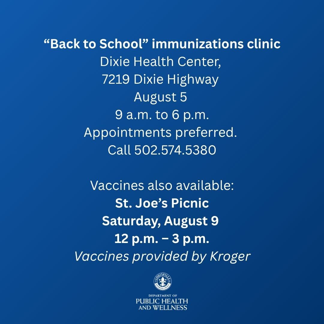 Back to school immunization clinic