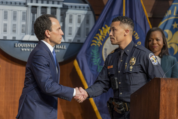 Mayor Greenberg and Chief Paul Humphrey