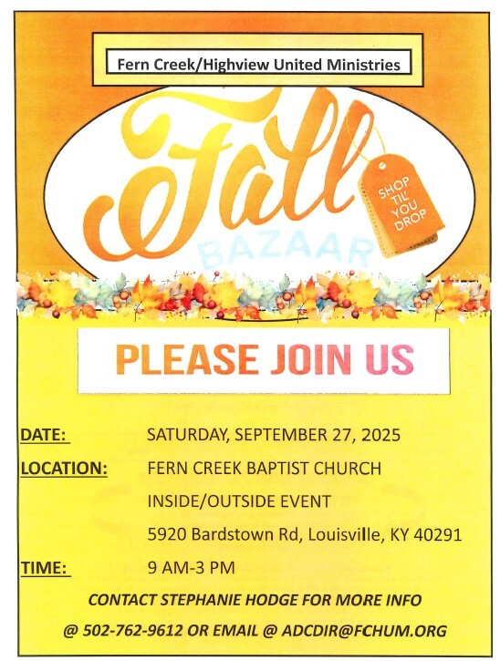 FCHUM Fall Bazaar 