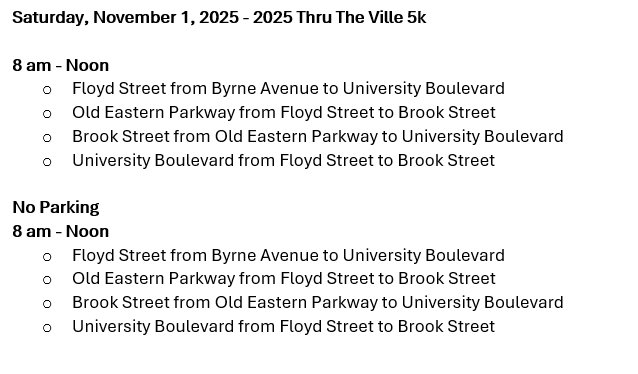 Street closing